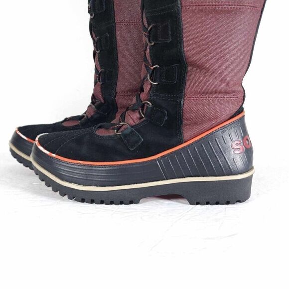 Sorel Women's TIVOLI High II US7,5 Madder Brown Lined Faux Fur Snow Boots - Picture 2 of 14